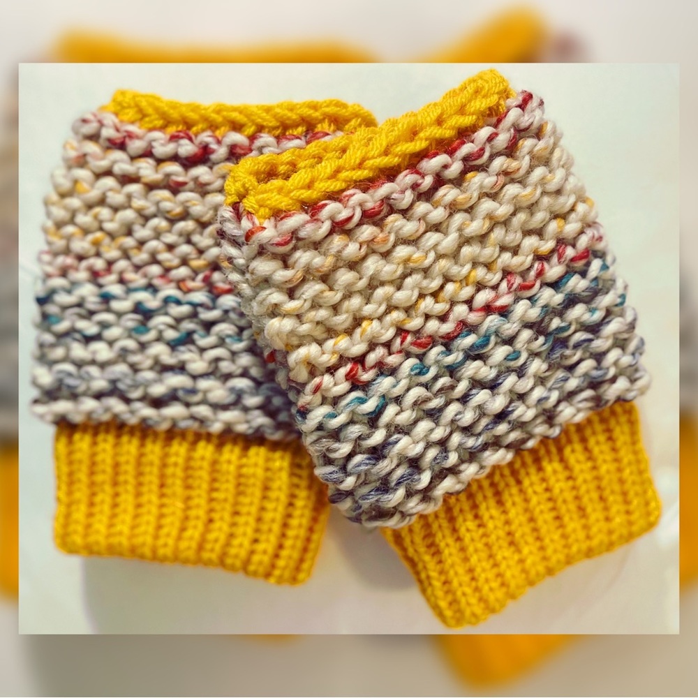 Handmade Hand Crafted Knit fingerless gloves S-XL hands Typing gloves - Picture 2 of 3